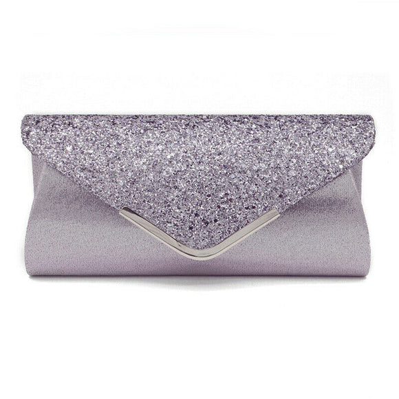 Women Glitter Shimmer Clutch Bag - Women's Bags