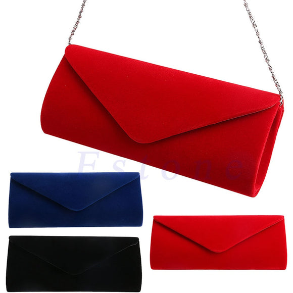 Velvet Evening Handbag - Women's Bags